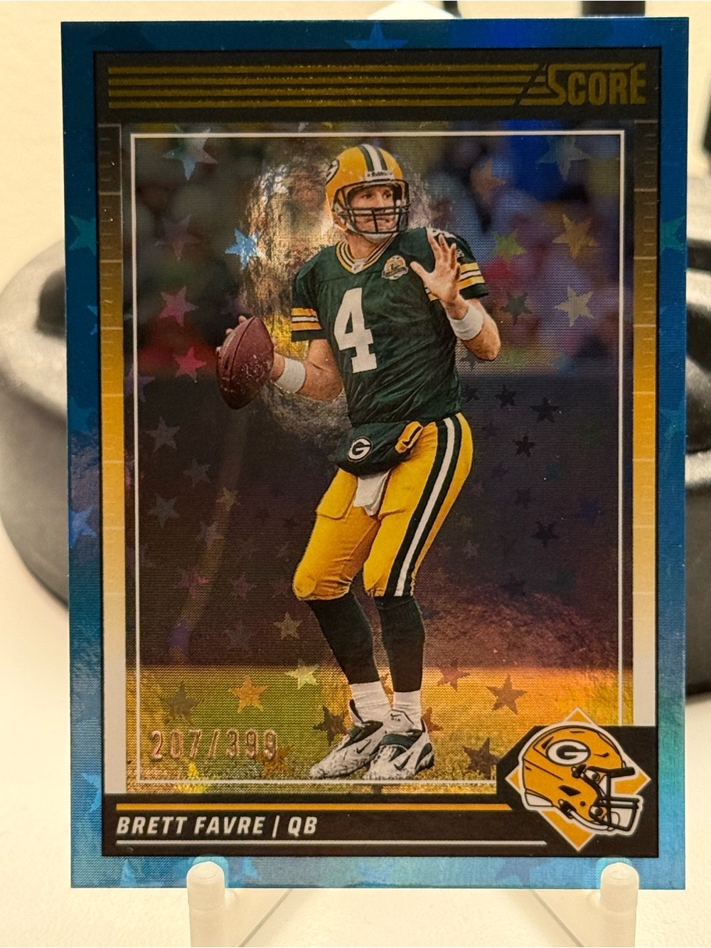 Score Trading Card - Blue/Brown/Yellow Football Card